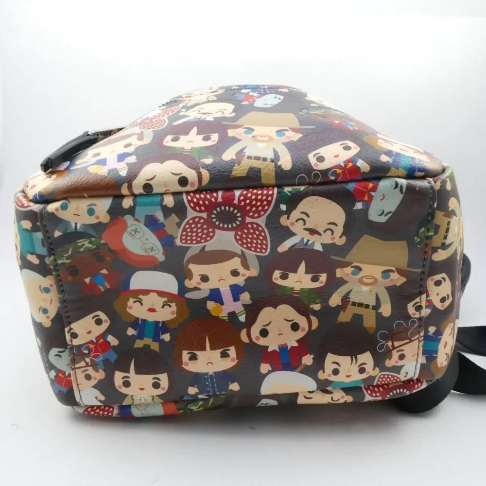 Loungefly Stranger Things Characters Chibi All Over Print Mini Backpack Excellen